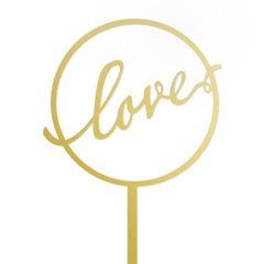 Топпер декоративный Золото "Love"