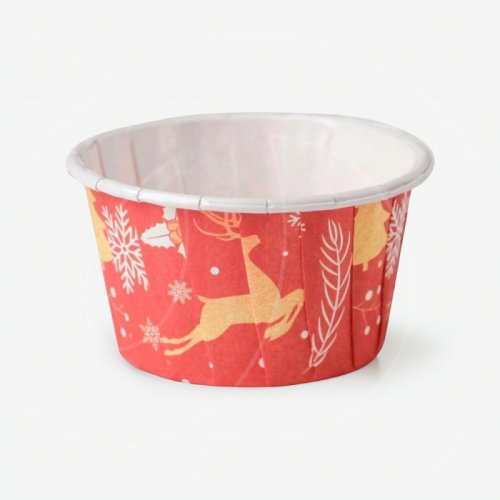 Капсула бумажная с подворотом "Новогодняя" D50 H40 1 шт 6940279