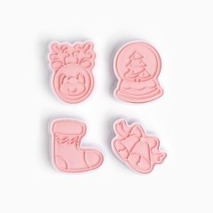 Набор вырубок-оттисков "Узор на окнах" 4 шт 10439462