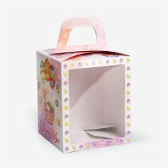 Коробка для торта/кулича с окном "Светлой Пасхи" 15х15х18 см 7653772