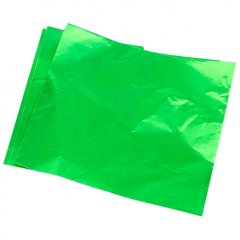 Фольга для конфет обёрточная Зелёная 10х10 см 100 шт