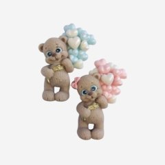 Фигурка из шоколадной глазури "Мишка с шариками" 