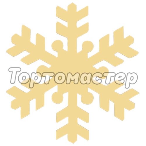Топпер декоративный акриловый Снежинка Золотая 5 см 3 шт