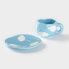 Набор чашка и блюдце керамика "Небо" 10662998, 1119 ₽ Набор чашка и блюдце керамика "Небо" 10662998