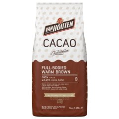 Какао-порошок VAN HOUTEN Warm Brown Алкализированный 1 кг 