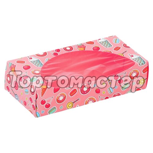 Коробка для Печенья/конфет с окном "Сладость на радость" 2712944