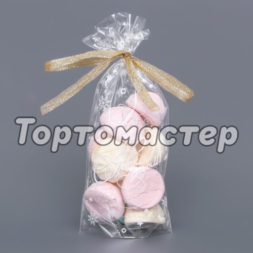Пакет прозрачный для сладостей "С Новым Годом" 9х19 см 9673654