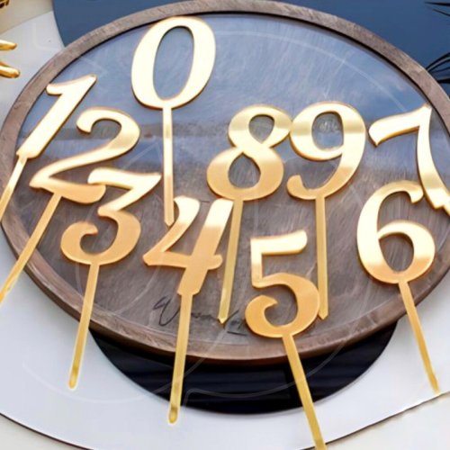 Топпер декоративный акриловый "Цифра 1"" Золото , 169 ₽ Топпер декоративный акриловый "Цифра 1"" Золото