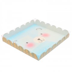 Коробка для сладостей с прозрачной крышкой "Радостный мишка" 3130920