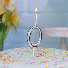 Свеча-топпер декоративная Цифра "0" 