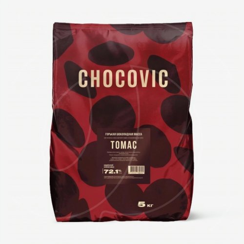 Шоколад горький CHOCOVIC "Томас" 72,1% 5 кг CHD-N72CHVC-25B