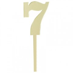 Топпер декоративный акриловый Цифра малая "7" Золото