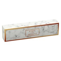 Коробка на 5 конфет "Мрамор" белая 5х21х3,3 см 7904546	