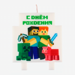 Свеча декоративная "С Днём Рождения!" 7,7х8,9 см 9714010