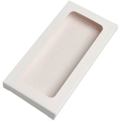 Коробка для шоколадной плитки Chocolate Window White белая ForGenika 16х8х1,5 см ForG CHOCO I W W 160*80*15 ST