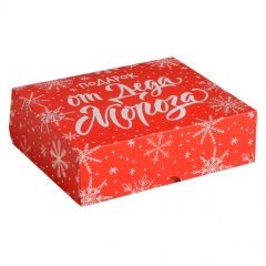 Коробка для сладостей "Подарок от Деда Мороза" 20х17х6 см 5155363