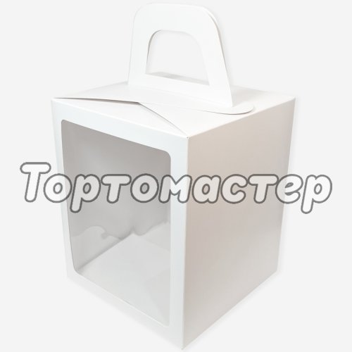 Коробка для кулича Белая 15х15х18 см