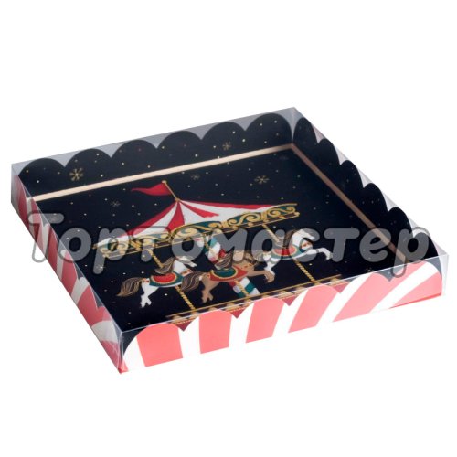 Коробка для сладостей "Happy New Year" 21х21х3 см 5128765