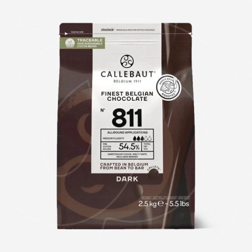 Шоколад тёмный CALLEBAUT 54,5% 1 кг 811NV-595,  811-RT-U71