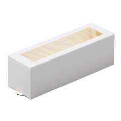 Коробка для макарон с окном MB 6 белая ForGenika 18х5,5х5,5 см ForG MB 6 W ST