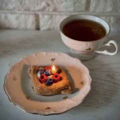 Свеча интерьерная "Слойка маленькая" 